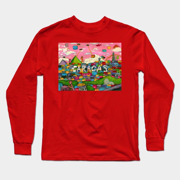 Caracas Long Sleeve T-Shirt by Majenye